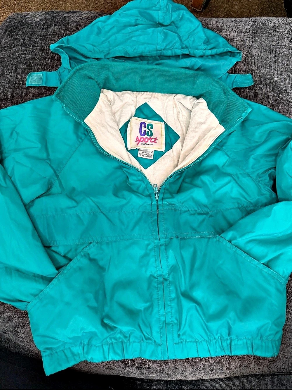 CS Sport Windbreaker Jacket Blue Size Medium vintage 80s 90s